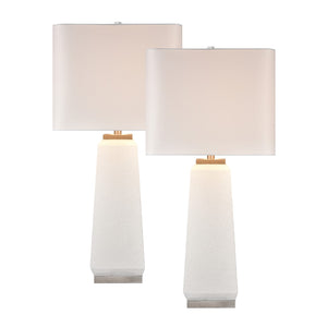 Luke 34.5'' High 1-Light Table Lamp - Set of 2 White S0019-10287/S2 Elk Home