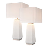 Luke 34.5'' High 1-Light Table Lamp - Set of 2 White S0019-10287/S2 Elk Home