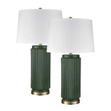 Knox 30'' High 1-Light Table Lamp - Set of 2 Dark Green S0019-10295/S2 Elk Home