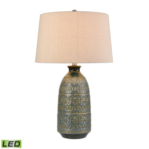 Burnie 28'' High 1-Light Table Lamp - Blue Glazed - Includes LED Bulb S0019-11143-LED Elk Home