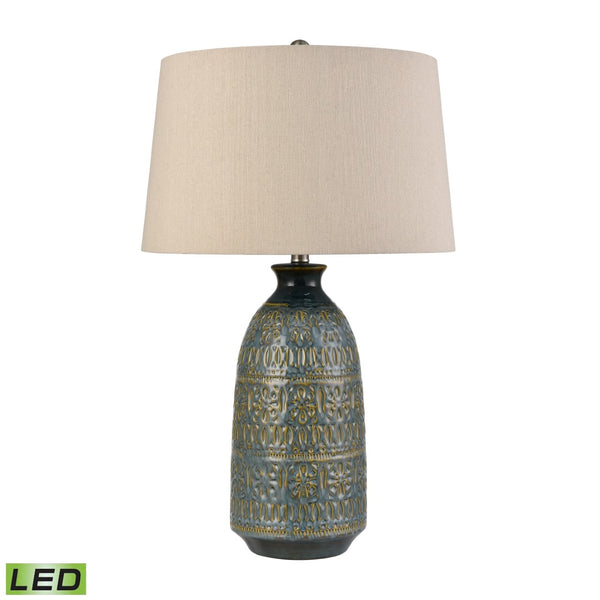 Burnie 28'' High 1-Light Table Lamp - Blue Glazed - Includes LED Bulb S0019-11143-LED Elk Home