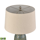 Burnie 28'' High 1-Light Table Lamp - Blue Glazed - Includes LED Bulb S0019-11143-LED Elk Home