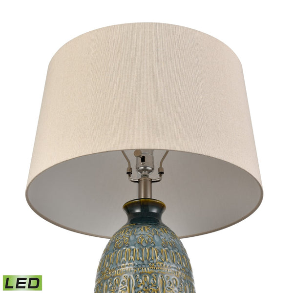 Burnie 28'' High 1-Light Table Lamp - Blue Glazed - Includes LED Bulb S0019-11143-LED Elk Home