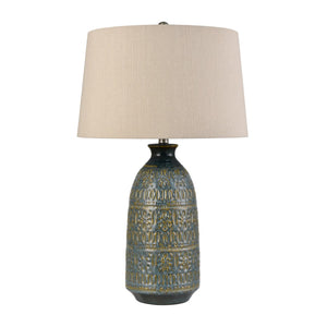 Burnie 28'' High 1-Light Table Lamp - Blue Glazed S0019-11143 Elk Home