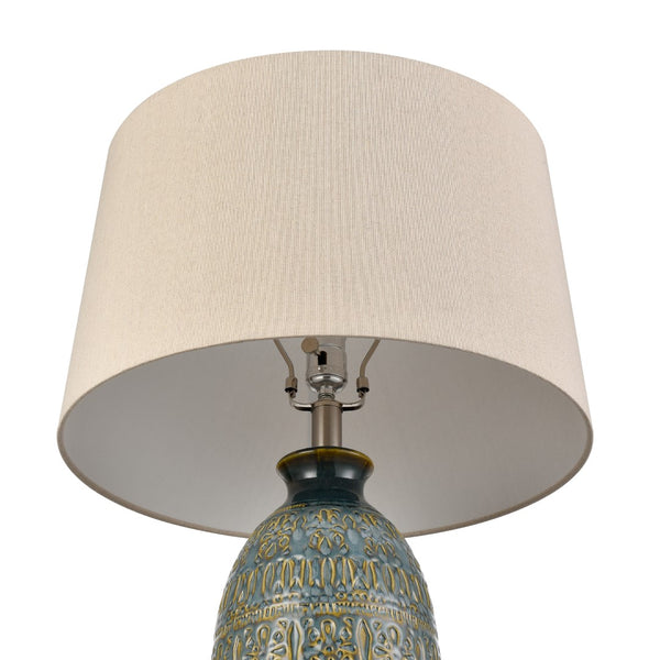 Burnie 28'' High 1-Light Table Lamp - Blue Glazed S0019-11143 Elk Home