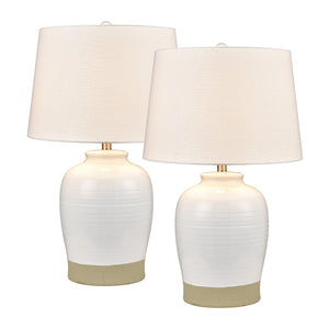 Peli 28'' High 1-Light Table Lamp - Set of 2 White S0019-9468/S2 Elk Home