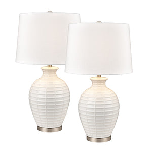 Junia 28'' High 1-Light Table Lamp - Set of 2 White S0019-9472/S2 Elk Home