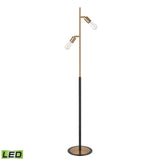 Kelston 62'' High 2-Light Floor Lamp - Matte Black - Includes LED Bulbs S0019-9564-LED Elk Home