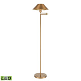 Arcadia 63'' High 1-Light Floor Lamp - Aged Brass - Includes LED Bulb S0019-9604-LED Elk Home