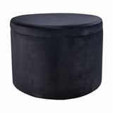 Linder Storage Ottoman - Black S0035-9184 Elk Home