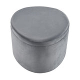 Linder Storage Ottoman - Charcoal S0035-9185 Elk Home