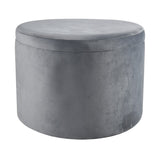 Linder Storage Ottoman - Charcoal S0035-9185 Elk Home