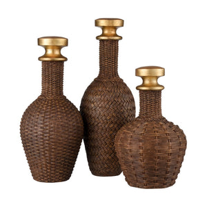 Duin Bottle - Set of 3 Brown S0037-11230/S3 Elk Home