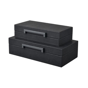 Grackle Box - Set of 2 Black S0057-11216/S2 Elk Home