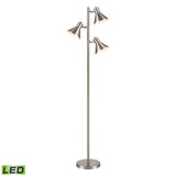 Loman 65'' High 3-Light Floor Lamp - Satin Nickel - Includes LED Bulbs S019-7279-LED Elk Home