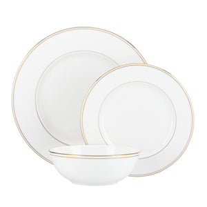 Lenox Federal Gold 3-piece Place Setting White, WHITE PORCELAIN 853808