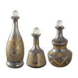 Kemal Bottle - Set of 3 Antique Silver S0807-8757/S3 Elk Home