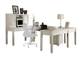 Boca U Shape Desk with Hutch and File Cottage White BOC-7PC-UDESK-FILE-HTCH Parker House