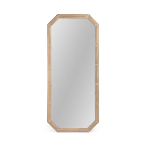 English Elm Christopher Knight Home® - WOOD Block Carved Leaner Mirror White 76x35 Rustic Handcrafted Frame Full-Length Accent Décor 67059.00