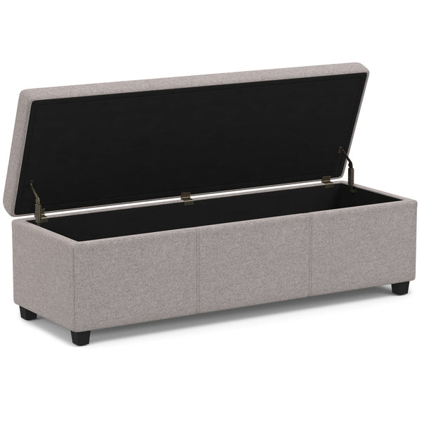 English Elm Avalon Extra Large Storage Ottoman Bench In Cloud Grey – Stylish Seating With Hidden Storage Solutions B136P158653