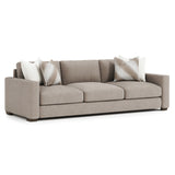 Dawkins Plush Fabric Sofa, Wide Track Arms, Tapered Feet, Comfort Design - 94