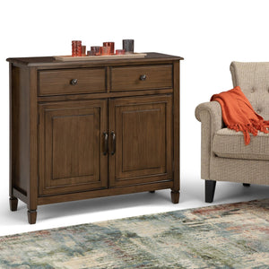 English Elm Connaught Solid Wood Entryway Storage Cabinet - Rustic Brown Charm For Stylish Home Organization B136P158529