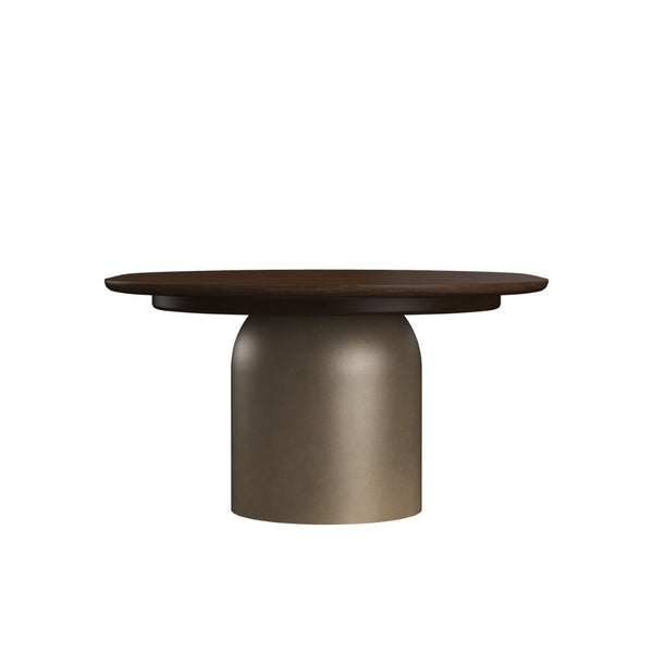 A.R.T. Furniture Verge Round Dining Table - Handcrafted Walnut Finish with Extensible Design for Modern Homes & Gatherings 337225-1960