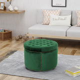 Christopher Knight Home® - Noble House - Tiernan Glam Velvet Tufted Ottoman