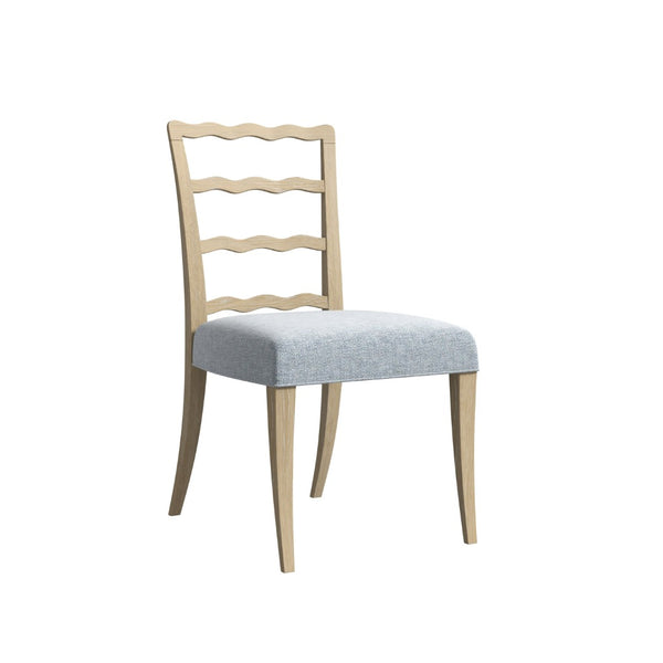 A.R.T. Furniture Haven Ladderback Side Chair - Rustic Elegance with Light-Blue Upholstery for Versatile Home Style 339204-2325