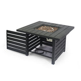 Christopher Knight Home® Noble House Square Iron Fire Pit - 50 000Btu