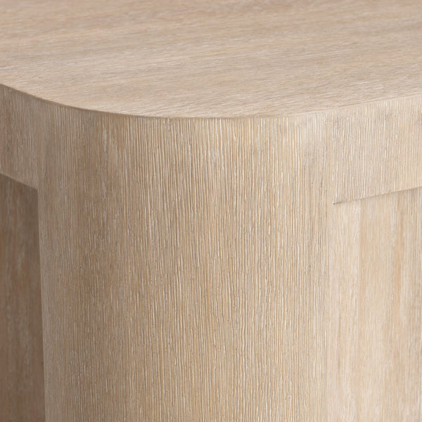 Bernhardt Bernhardt Loggia Cocktail Table With Fluted Column Base, Wire-Brush Oak Aria Finish, Casters 345013