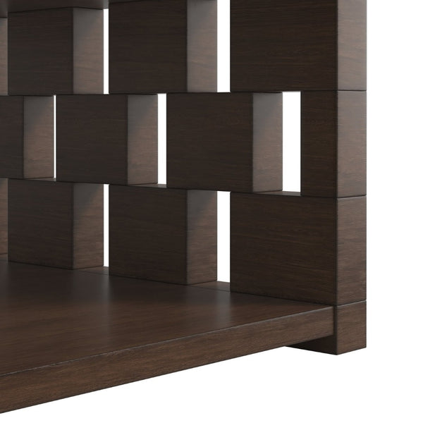 A.R.T. Furniture Verge Handcrafted Walnut Rectangular Cocktail Table - Modern Geometric Design with Practical Storage 337300-1960