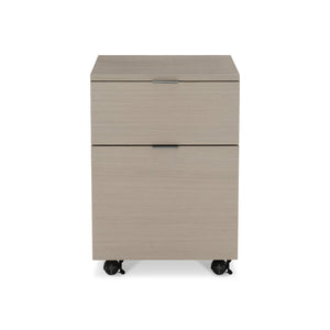 Bernhardt Bernhardt Transitional Paloma 2-Drawer File Cabinet In Linear Grey Wood-Grain With Casters, Sleek Storage (96) D13505