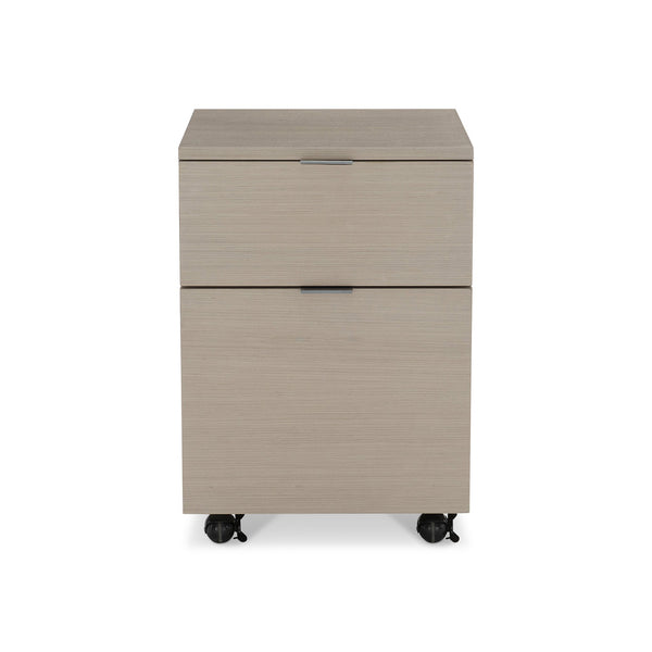 Bernhardt Bernhardt Transitional Paloma 2-Drawer File Cabinet In Linear Grey Wood-Grain With Casters, Sleek Storage (96) D13505