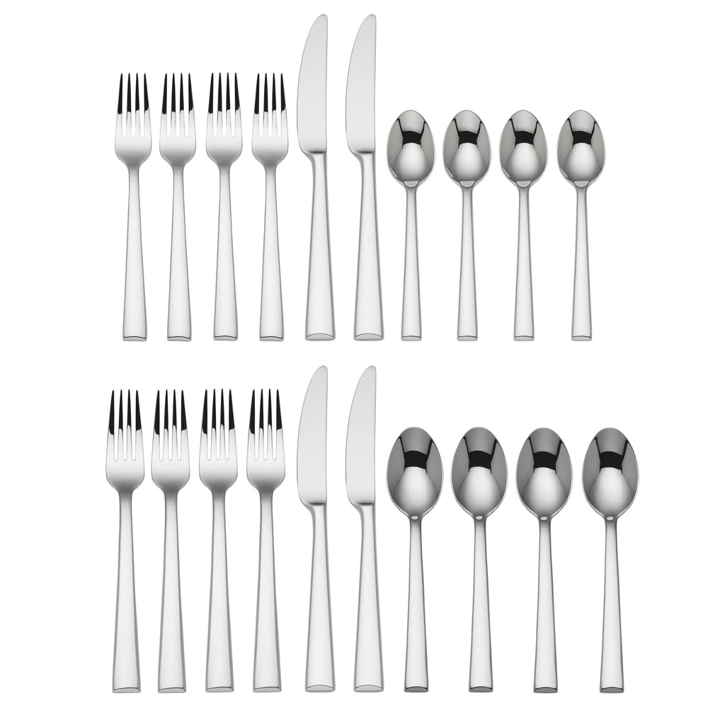 Lenox Continental Dining 20-Piece Flatware Set Metallic, STAINLESS METAL 828372