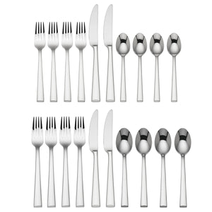 Lenox Continental Dining 20-Piece Flatware Set Metallic, STAINLESS METAL 828372