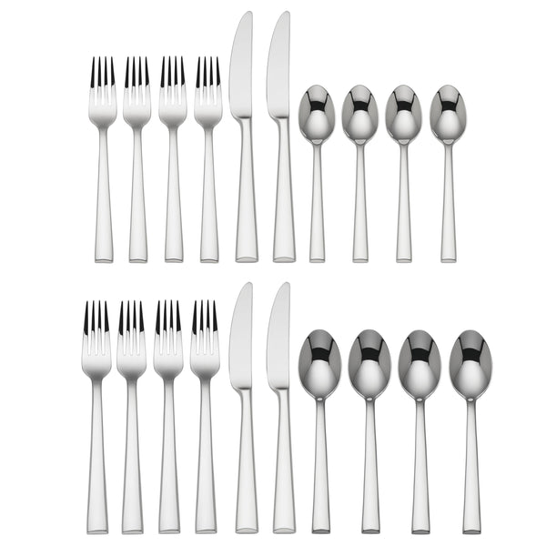 Lenox Continental Dining 20-Piece Flatware Set Metallic, STAINLESS METAL 828372