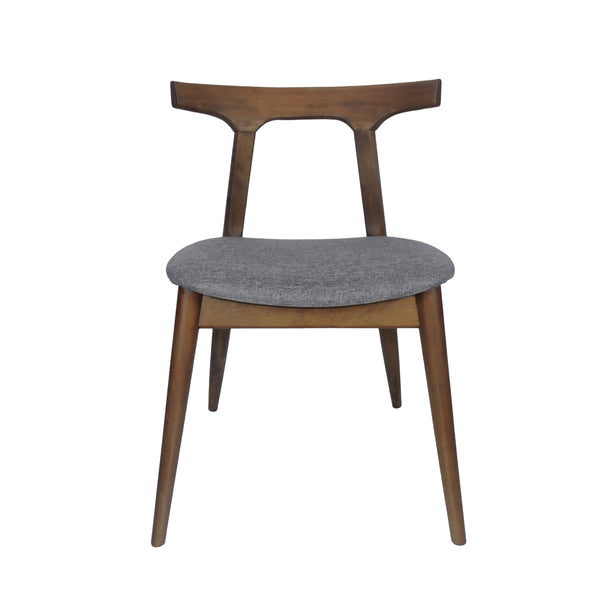English Elm Dining Chair Set of 2 Curved Back Faux Leather Upholstered Seats for Modern Farmhouse Decor 72662.00CHAR