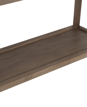 Porter Designs Lowell Solid White Oak Console Table With Extra Storage - Timeless Elegance & Versatility Brown Wood 05-108-10-1920