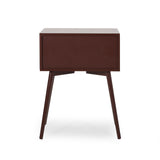 Christopher Knight Home® - Noble House - Newcomb Mid-Century Modern Side Table, Brown and White