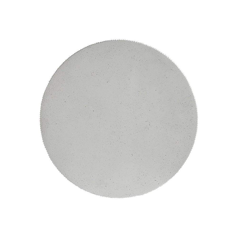 Bernhardt Bernhardt Corsica Stonecast Outdoor Accent Table – Half-Circle Sculptural Side Table, Weather-Resistant Finish X04113