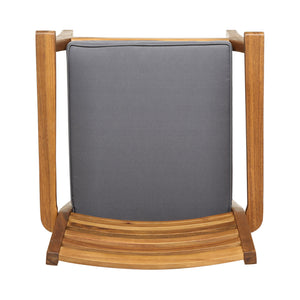 English Elm Christopher Knight Home® - EMERSON Acacia Wood Dining Chair Set of 2 with Wicker Seats, Water-Resistant Cushions, Teak Finish Grey 61723.00