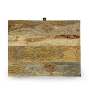 English Elm Christopher Knight Home® - 3 Mango Wood 3-Drawer Bedside Nightstand with Carved Geometric Texture, Boho Handcrafted Accent 71753.00