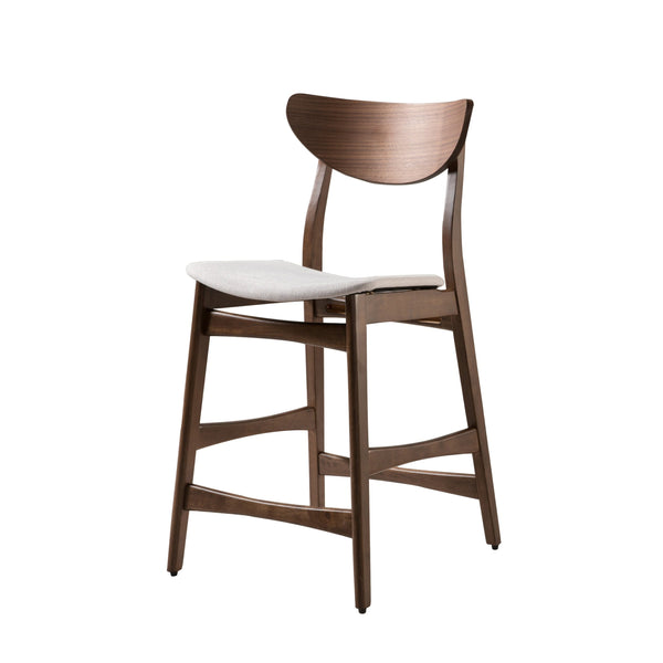 English Elm Christopher Knight Home® - Counter Height Chair - Elegant Light Beige Upholstered Seat With Sturdy Wood Frame For Style & Comfort 58914.00WNT