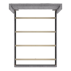 Homelegance By Top-Line Harlyn Tufted Linen Wingback Bed Grey Linen