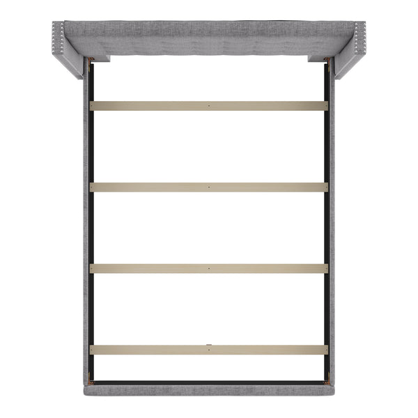 Homelegance By Top-Line Harlyn Tufted Linen Wingback Bed Grey Linen