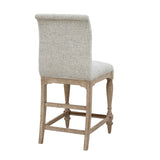 Higgins Street Upholstered Back Stool Brown with Woodland Stone Finish P349501 Pulaski Furniture