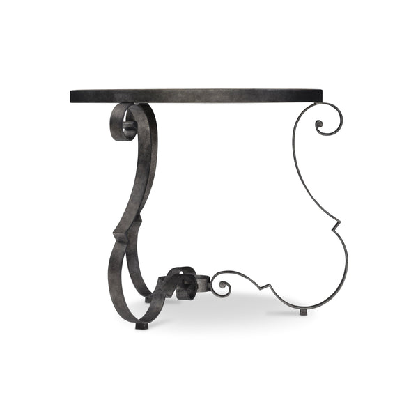 Bernhardt Bernhardt Round Villa Toscana Side Table With Distressed Criollo Pine Top And Textured Carbone Base 302125