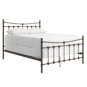 Homelegance By Top-Line Morten Dark Brown Steel Metal Bed Dark Brown Metal