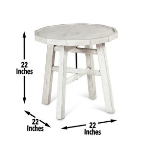 English Elm Steve Silver - Paisley Dodecagon 3-Piece Occasional Table Set in White – Stylish Wood Cocktail & End Tables for Sectionals (25.78x25.19x7.08) B081S00430